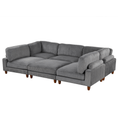 Load image into Gallery viewer, 163''Modular Sectional Sofa,with Ottoman L Shaped Corner Sectional for