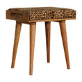 Load image into Gallery viewer, Leopard Velvet Tray Style Footstool