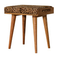 Load image into Gallery viewer, Leopard Velvet Tray Style Footstool