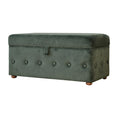 Load image into Gallery viewer, Emerald Velvet Lid-up Ottoman