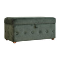 Load image into Gallery viewer, Emerald Velvet Lid-up Ottoman
