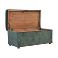 Load image into Gallery viewer, Emerald Velvet Lid-up Ottoman