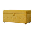 Load image into Gallery viewer, Mustard Velvet Lid-up Ottoman