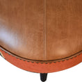 Load image into Gallery viewer, Durrie & Leather Mixed Footstool