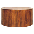 Load image into Gallery viewer, Chestnut Round Wooden Coffee Table