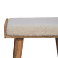Load image into Gallery viewer, Boucle Cream Tray Style Footstool