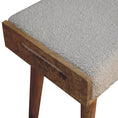 Load image into Gallery viewer, Boucle Cream Tray Style Footstool