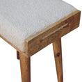 Load image into Gallery viewer, Boucle Cream Tray Style Footstool