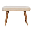 Load image into Gallery viewer, Cream Boucle Nordic Bench