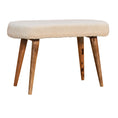 Load image into Gallery viewer, Cream Boucle Nordic Bench