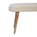 Load image into Gallery viewer, Cream Boucle Nordic Bench