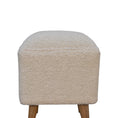 Load image into Gallery viewer, Cream Boucle Squoval Bench