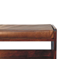 Load image into Gallery viewer, Chestnut Bench with Brown Leather Seatpad