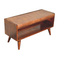 Load image into Gallery viewer, Chestnut Bench with Brown Leather Seatpad