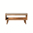 Load image into Gallery viewer, Oak-ish Nordic Storage Bench With Mud Linen