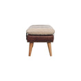 Load image into Gallery viewer, Boucle x Brown Leather Bench