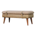 Load image into Gallery viewer, Boucle x Beige Leather Bench