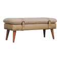 Load image into Gallery viewer, Boucle x Beige Leather Bench