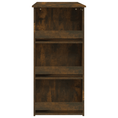 Load image into Gallery viewer, vidaXL Bar Table with Storage Rack Smoked Oak 40.2"x19.7"x40.7"