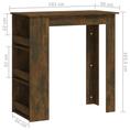 Load image into Gallery viewer, vidaXL Bar Table with Storage Rack Smoked Oak 40.2"x19.7"x40.7"