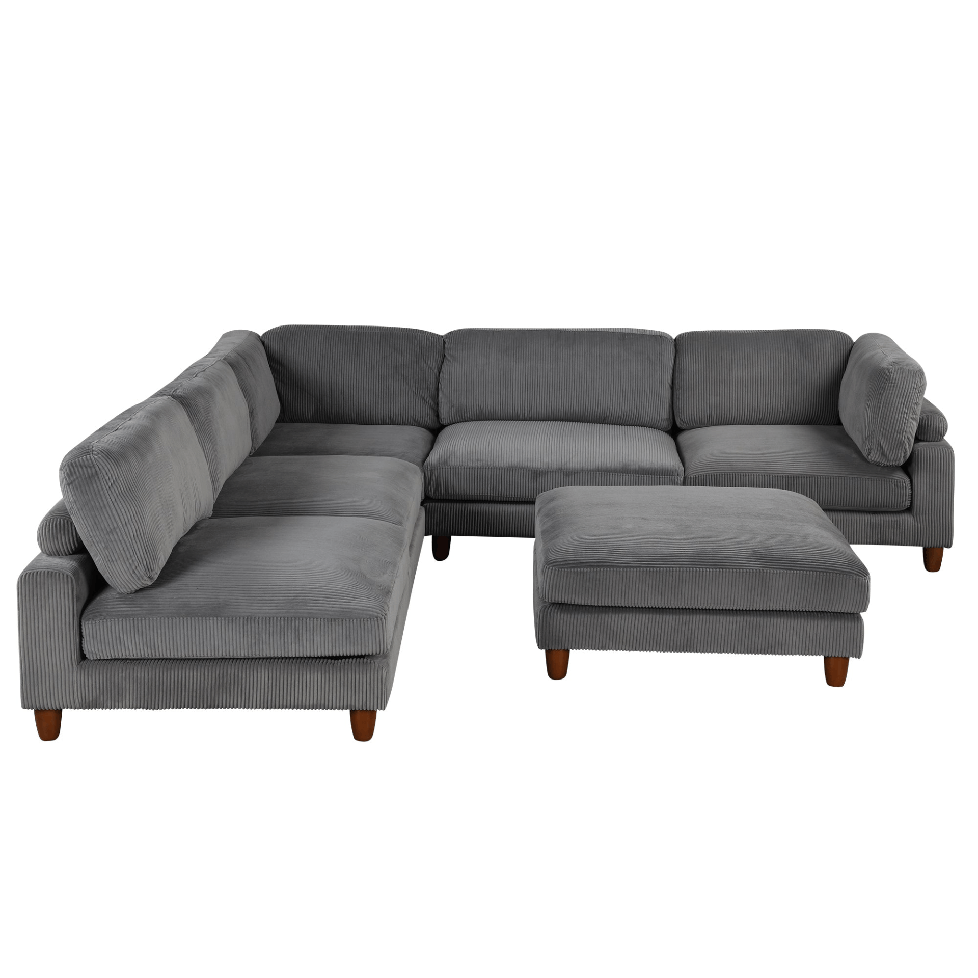 163''Modular Sectional Sofa,with Ottoman L Shaped Corner Sectional for