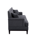 Load image into Gallery viewer, Upholstered Country Style Sofa with Wooden Legs and Two Throw Pillows
