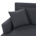 Load image into Gallery viewer, Upholstered Country Style Sofa with Wooden Legs and Two Throw Pillows
