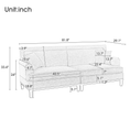 Load image into Gallery viewer, Upholstered Country Style Sofa with Wooden Legs and Two Throw Pillows
