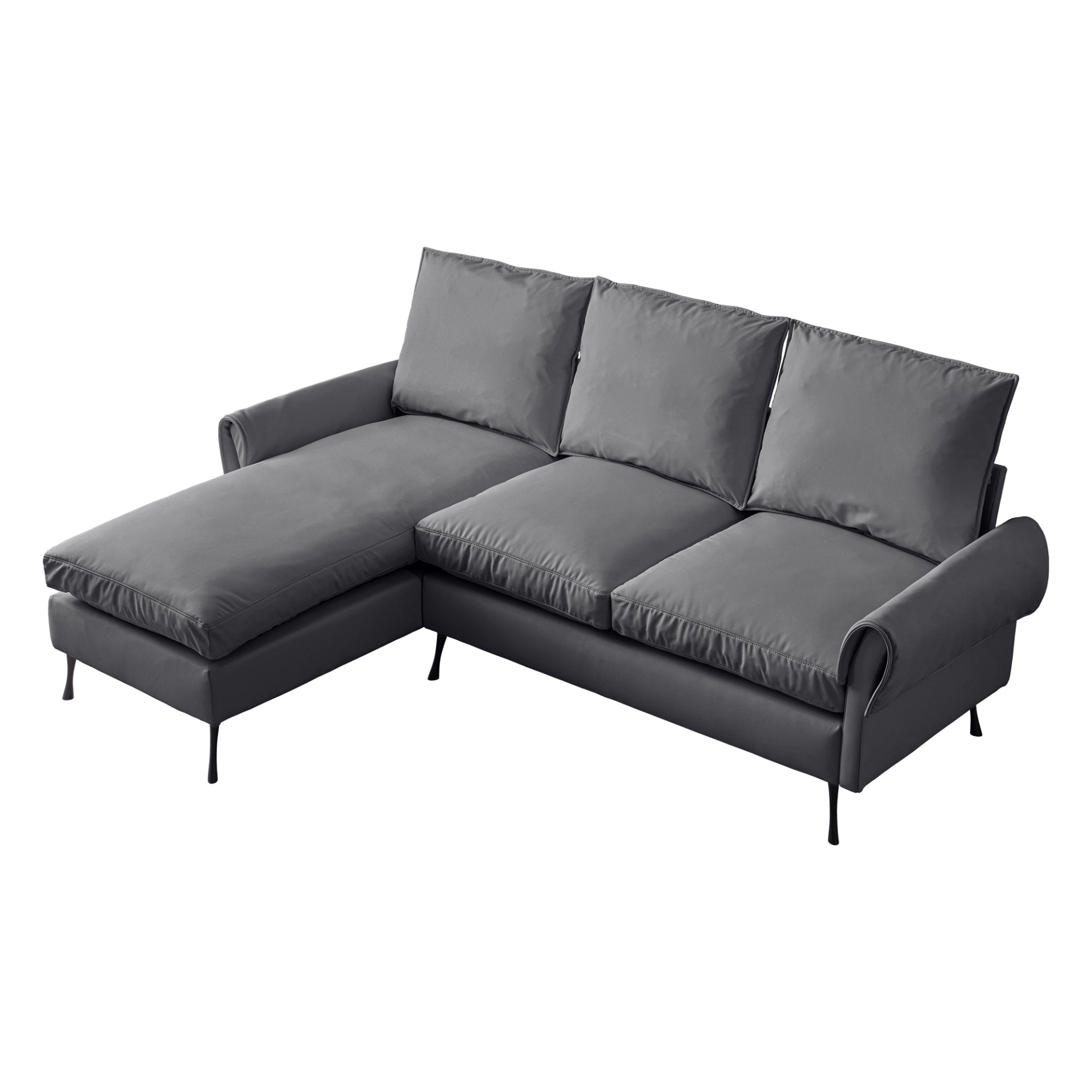 81"Modern Sectional Technical leather L-Shaped Sofa Couch with