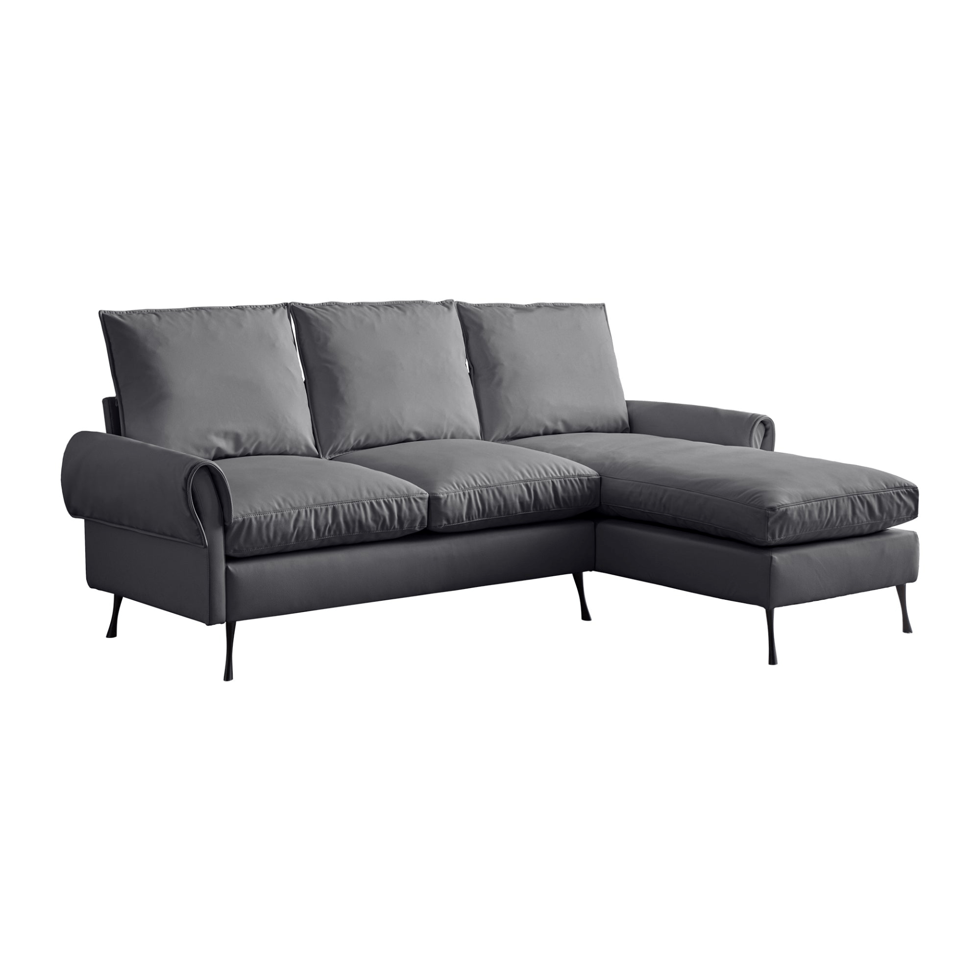 81"Modern Sectional Technical leather L-Shaped Sofa Couch with