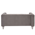 Load image into Gallery viewer, 63" Modern Sofa Dutch Fluff Upholstered sofa with solid wood legs,
