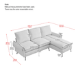 Load image into Gallery viewer, 81"Modern Sectional Technical leather L-Shaped Sofa Couch with
