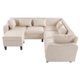 Load image into Gallery viewer, 87" Modern Sectional Sofa with coffee table,6-Seat Couch Set with
