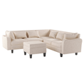 Load image into Gallery viewer, 87" Modern Sectional Sofa with coffee table,6-Seat Couch Set with
