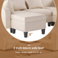 Load image into Gallery viewer, 87" Modern Sectional Sofa with coffee table,6-Seat Couch Set with
