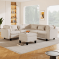 Load image into Gallery viewer, 87" Modern Sectional Sofa with coffee table,6-Seat Couch Set with
