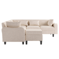 Load image into Gallery viewer, 87" Modern Sectional Sofa with coffee table,6-Seat Couch Set with
