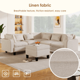 Load image into Gallery viewer, 87" Modern Sectional Sofa with coffee table,6-Seat Couch Set with
