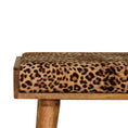 Load image into Gallery viewer, Leopard Velvet Tray Style Footstool
