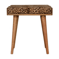 Load image into Gallery viewer, Leopard Velvet Tray Style Footstool
