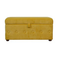 Load image into Gallery viewer, Mustard Velvet Lid-up Ottoman
