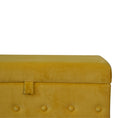 Load image into Gallery viewer, Mustard Velvet Lid-up Ottoman
