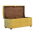 Load image into Gallery viewer, Mustard Velvet Lid-up Ottoman

