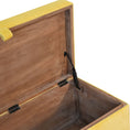 Load image into Gallery viewer, Mustard Velvet Lid-up Ottoman
