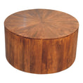 Load image into Gallery viewer, Chestnut Round Wooden Coffee Table
