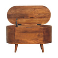 Load image into Gallery viewer, Chestnut Rounded Lid up Blanket Box
