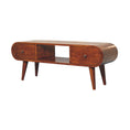 Load image into Gallery viewer, Chestnut Circular TV Unit
