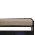 Load image into Gallery viewer, California Walnut bench with mud linen seat pad
