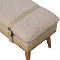 Load image into Gallery viewer, Boucle x Beige Leather Bench
