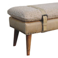 Load image into Gallery viewer, Boucle x Beige Leather Bench
